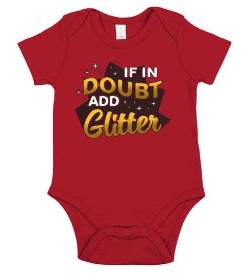 Makeup Artist If In Doubt Add Glitter Cosmetics Short Sleeve Baby One-Piece