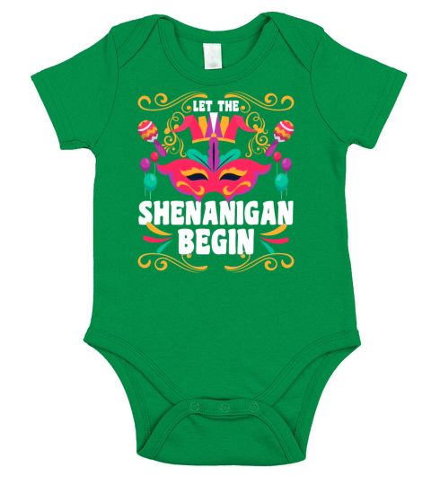 Mardi Gras New Orleans Fools Tuesday Short Sleeve Baby One-Piece