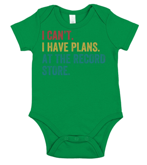Plans At The Record Store Funny Vinyl Lp Collector Short Sleeve Baby One-Piece