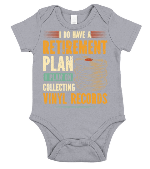 Retirement Collect Vinyl Record Vintage Vinyls LP Short Sleeve Baby One-Piece