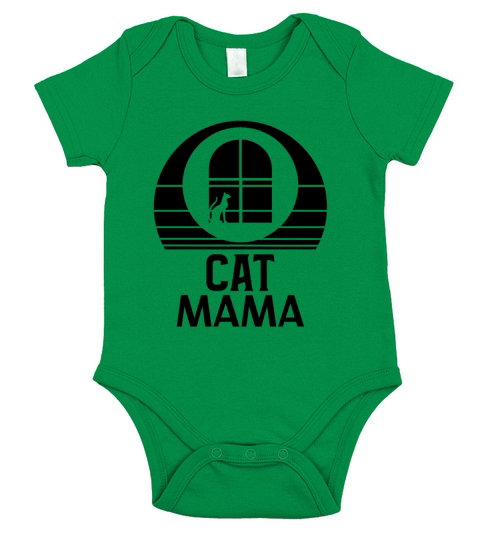Retro Cat Mom Tee Vintage 80s Style Distressed Short Sleeve Baby One-Piece