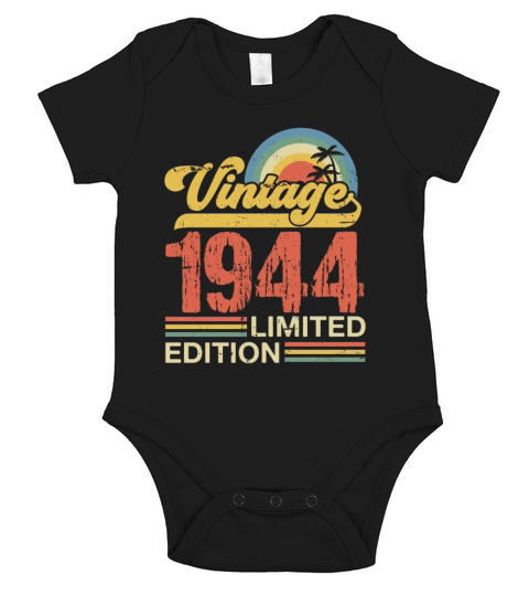Retro Vintage 1944 Limited Edition Short Sleeve Baby One-Piece