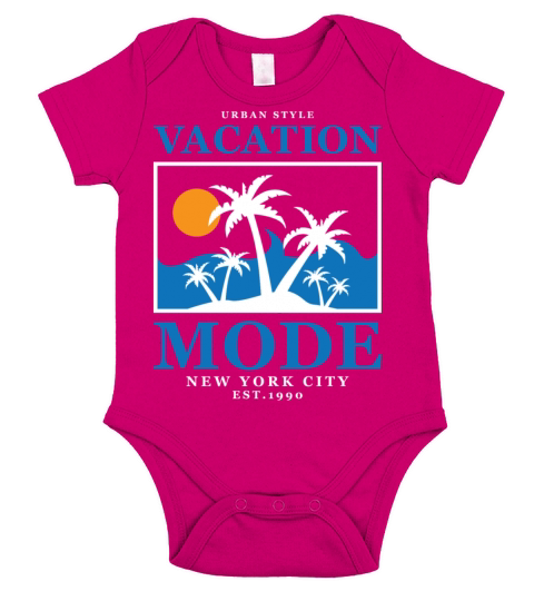 SUMMER VACATION Cool Short Sleeve Baby One-Piece