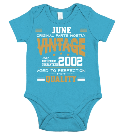 Vintage Aged To Perfection June 2002 Short Sleeve Baby One-Piece
