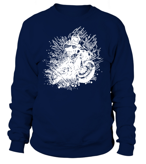 Motorcyclist Road-trip Splash Biker Style Sweatshirt Unisex