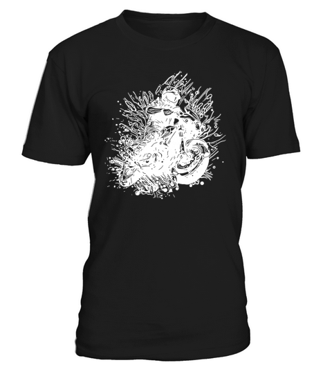 Motorcyclist Road-trip Splash Biker Style T-Shirt Unisex