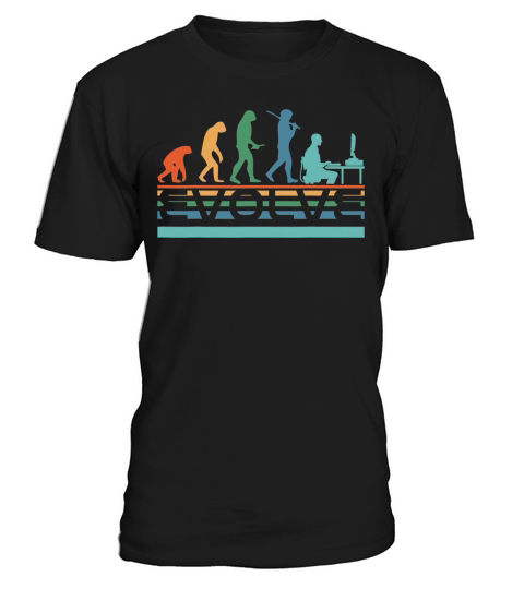 Nerdy Retro Vintage Evolve Computer Gamer Geek T-Shirt Unisex