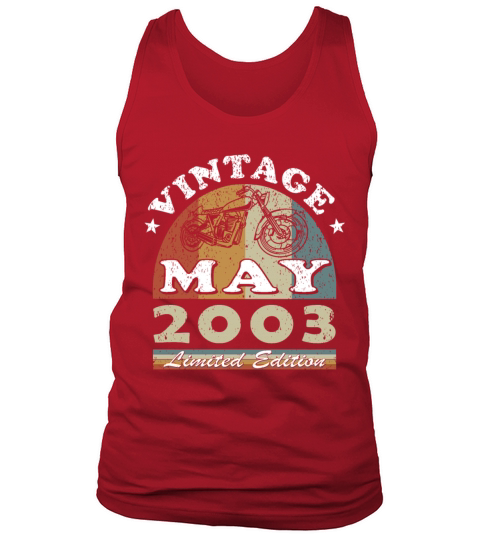 Biker vintage May 2003 20th anniversary Tank Top Unisex