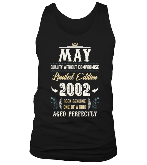 May 2002 Vintage Birthday Present Tank Top Unisex