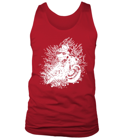 Motorcyclist Road-trip Splash Biker Style Tank Top Unisex