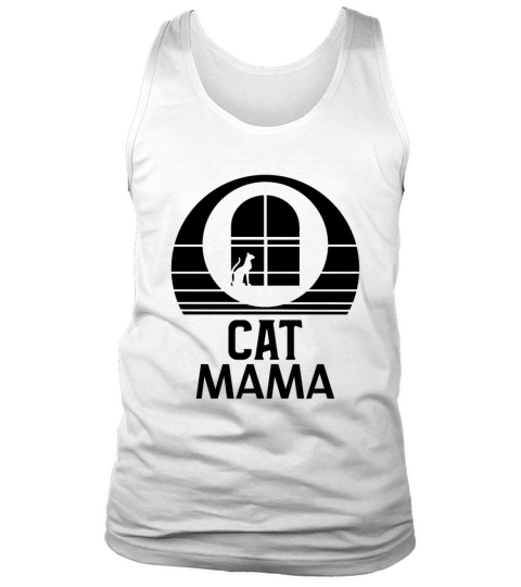 Retro Cat Mom Tee Vintage 80s Style Distressed Tank Top Unisex