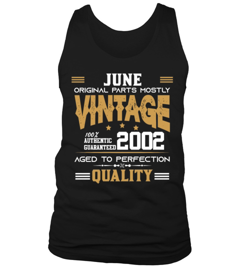 Vintage Aged To Perfection June 2002 Tank Top Unisex