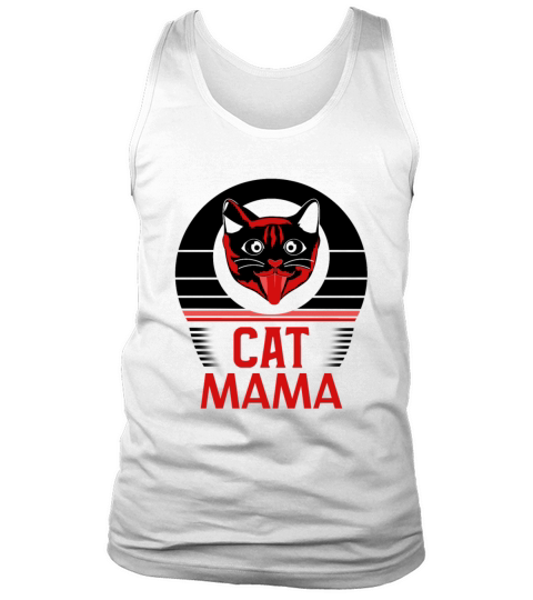 Vintage Cat Mom 80s Tee Retro Cat Lady Distressed Tank Top Unisex