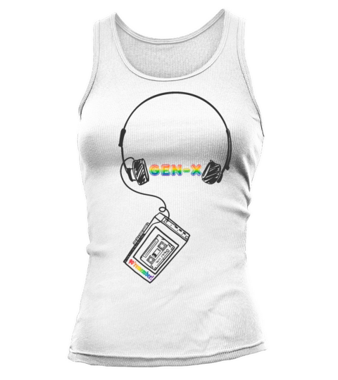cassette and headphones from 80 and 90s Tank top Woman