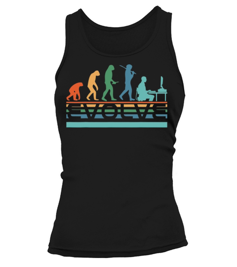 Nerdy Retro Vintage Evolve Computer Gamer Geek Tank top Woman