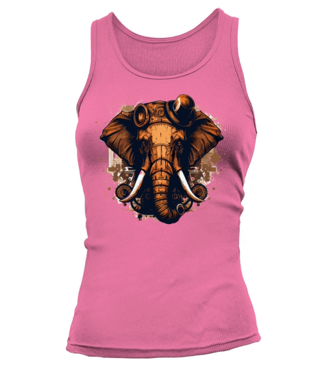 Steampunk Mechanical Elephant Vintage Machine Anim Tank top Woman