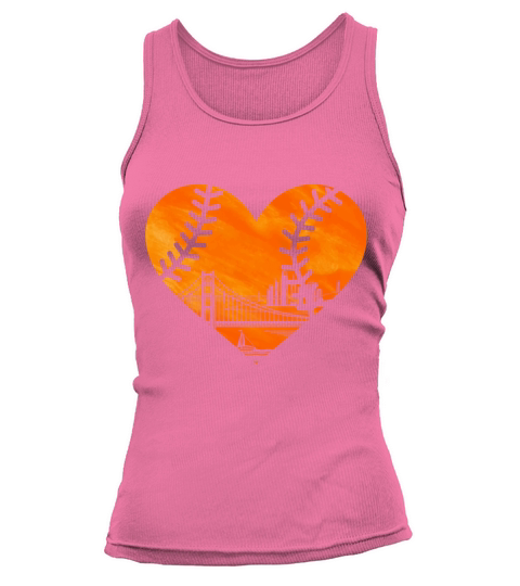 US State San Francisco Baseball Vintage Heart Tank top Woman