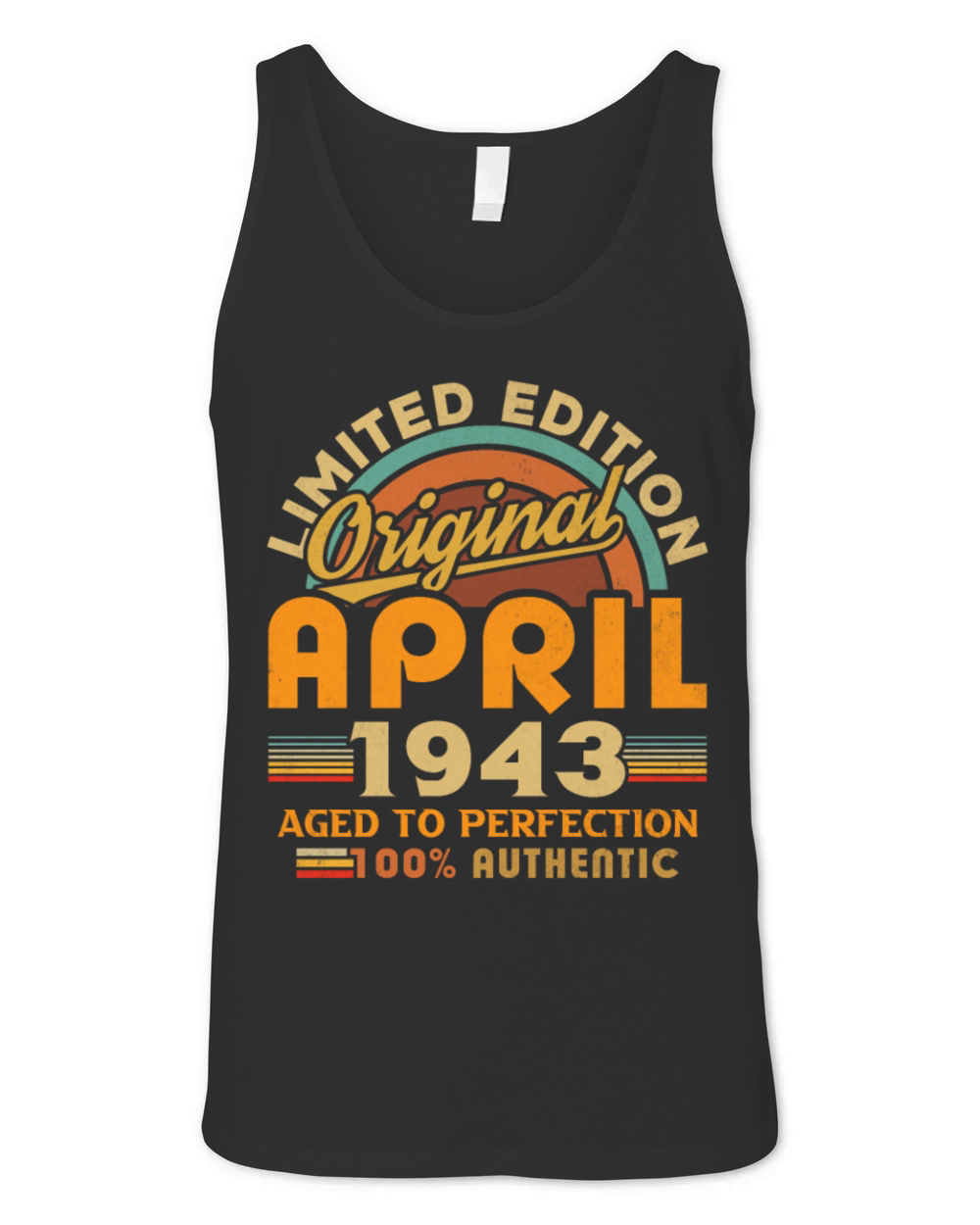 1943 April Vintage Born in 1943 April Gift Unisex Jersey Tank