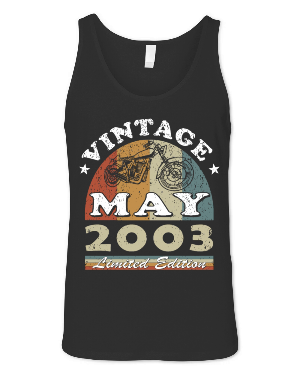 Biker vintage May 2003 20th anniversary Unisex Jersey Tank