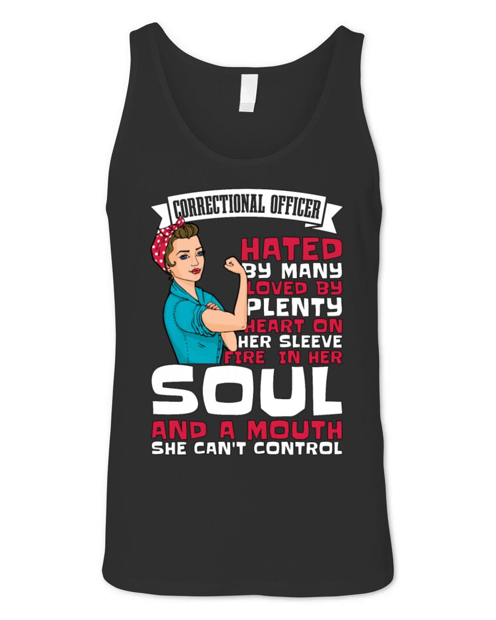 Correctional Officer Hated By Many Prison Guard Unisex Jersey Tank