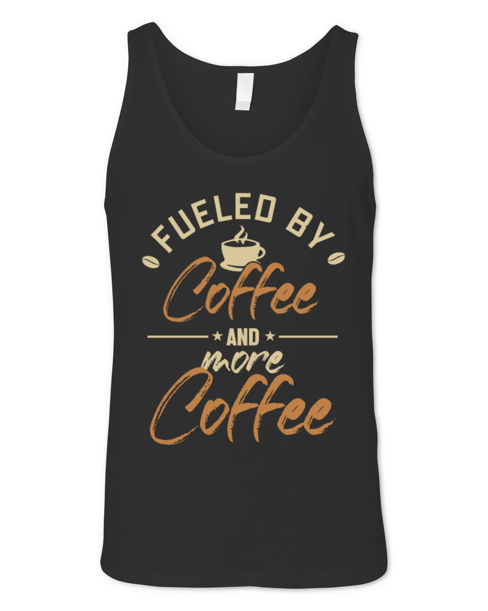 Fueled by Coffee and Coffee Latte Art Barista Unisex Jersey Tank