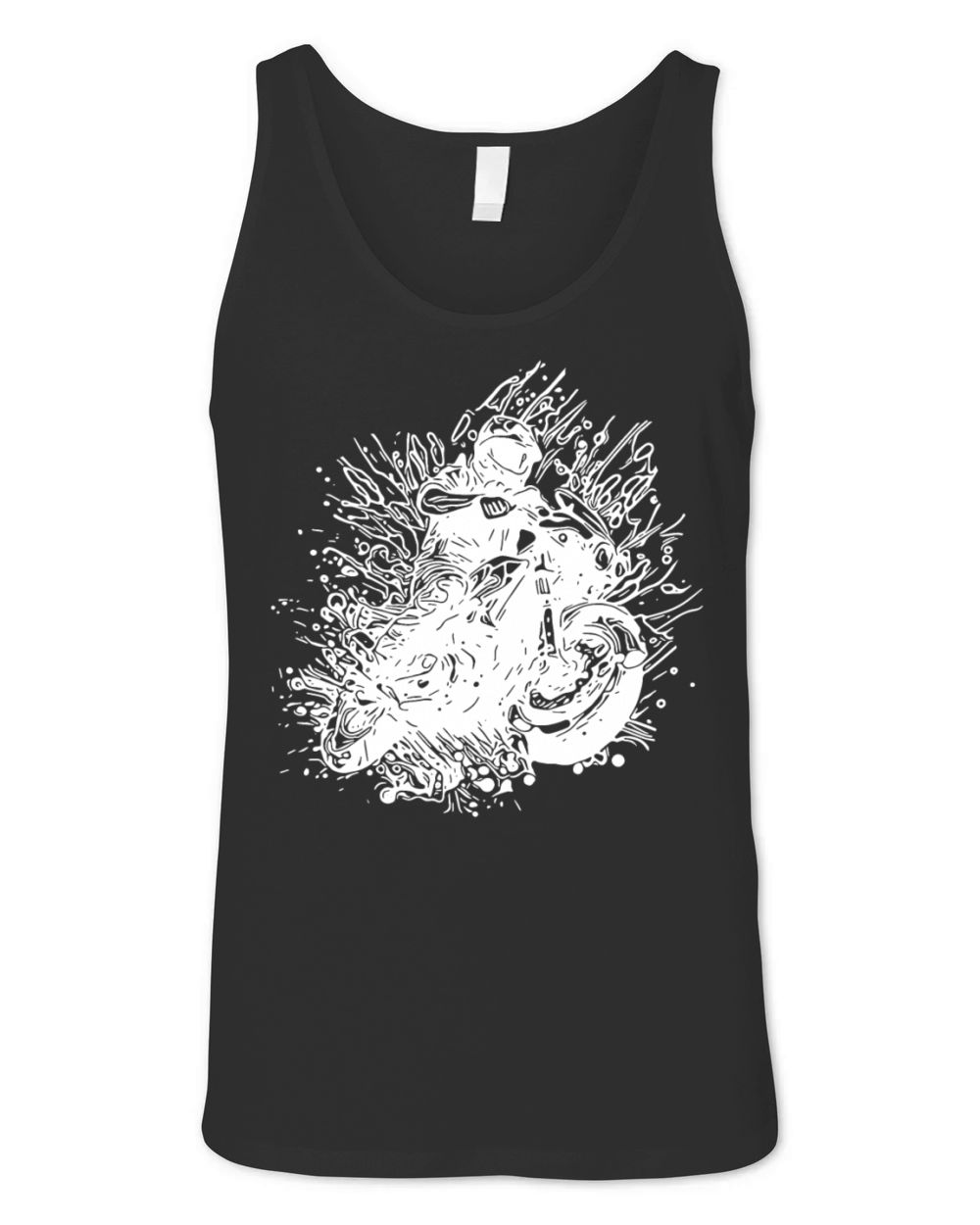 Motorcyclist Road-trip Splash Biker Style Unisex Jersey Tank