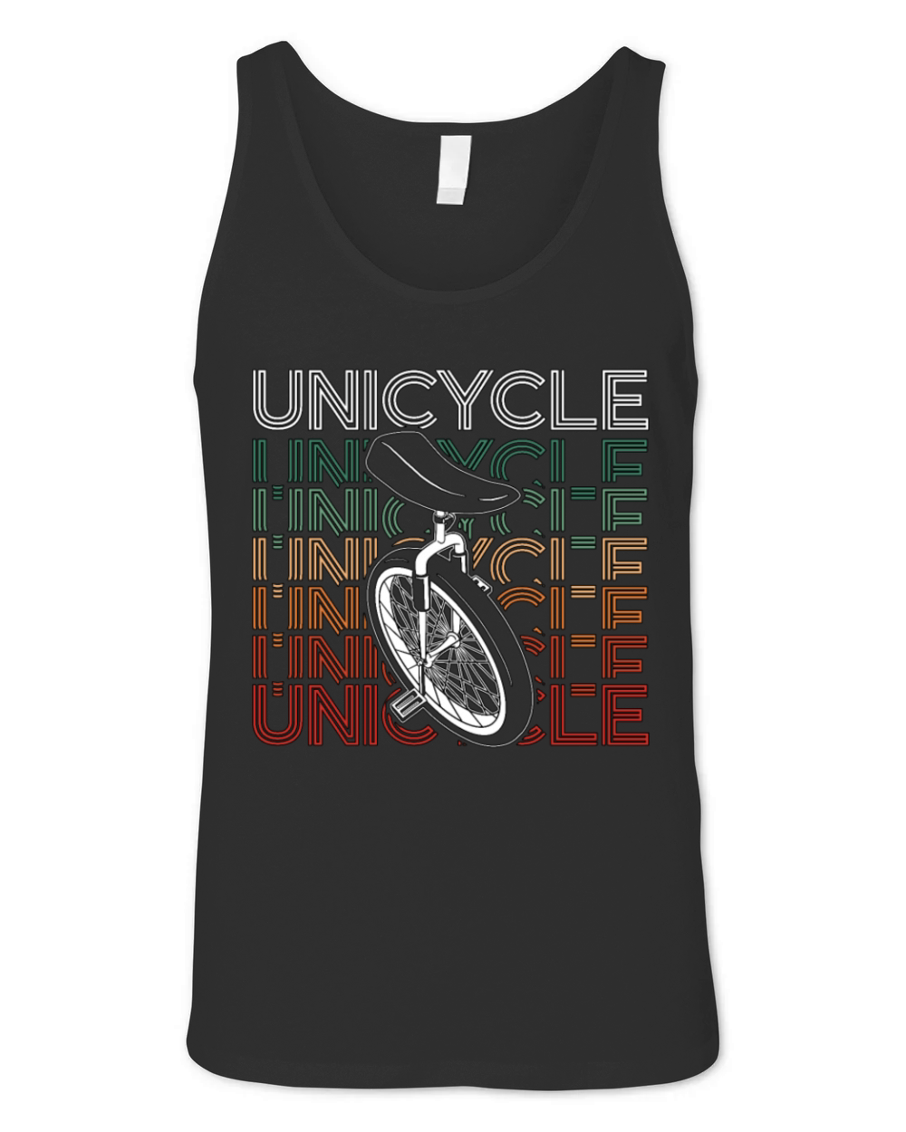 Unicycle Retro Loves Unicycling Cyclist Unicyclist Unisex Jersey Tank