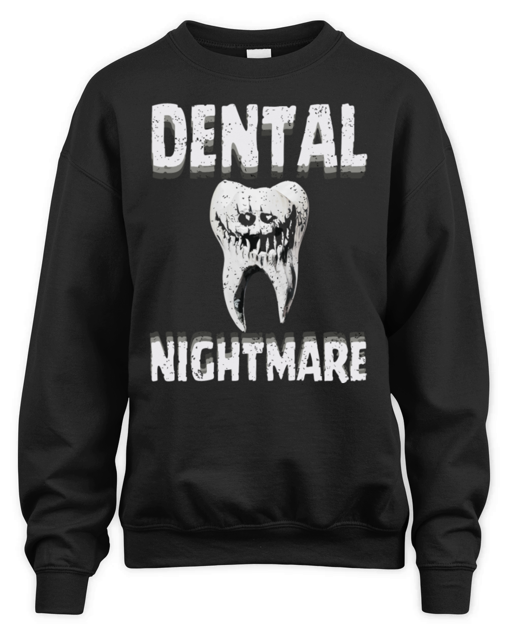Funny Vintage style tooth as dental nightmare Unisex Premium Crewneck Sweatshirt