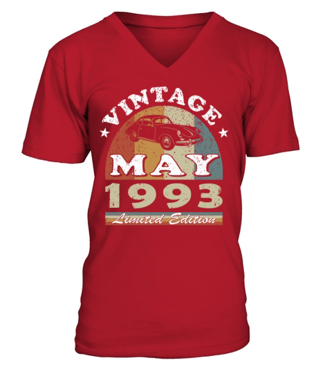 30th birthday vintage may 1993 vintage 1993 V-Neck T-shirt