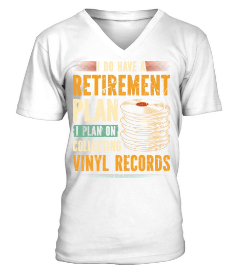 Retirement Collect Vinyl Record Vintage Vinyls LP V-Neck T-shirt
