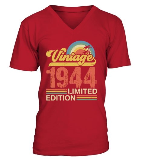 Retro Vintage 1944 Limited Edition V-Neck T-shirt
