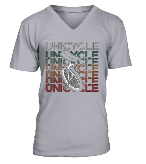Unicycle Retro Loves Unicycling Cyclist Unicyclist V-Neck T-shirt