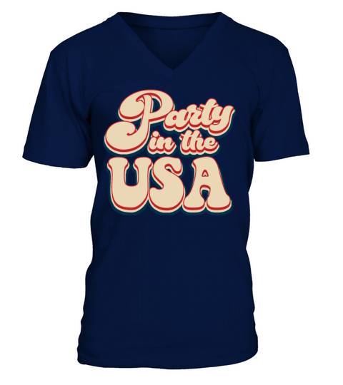 Vintage Classic Party in the USA 4th of July V-Neck T-shirt