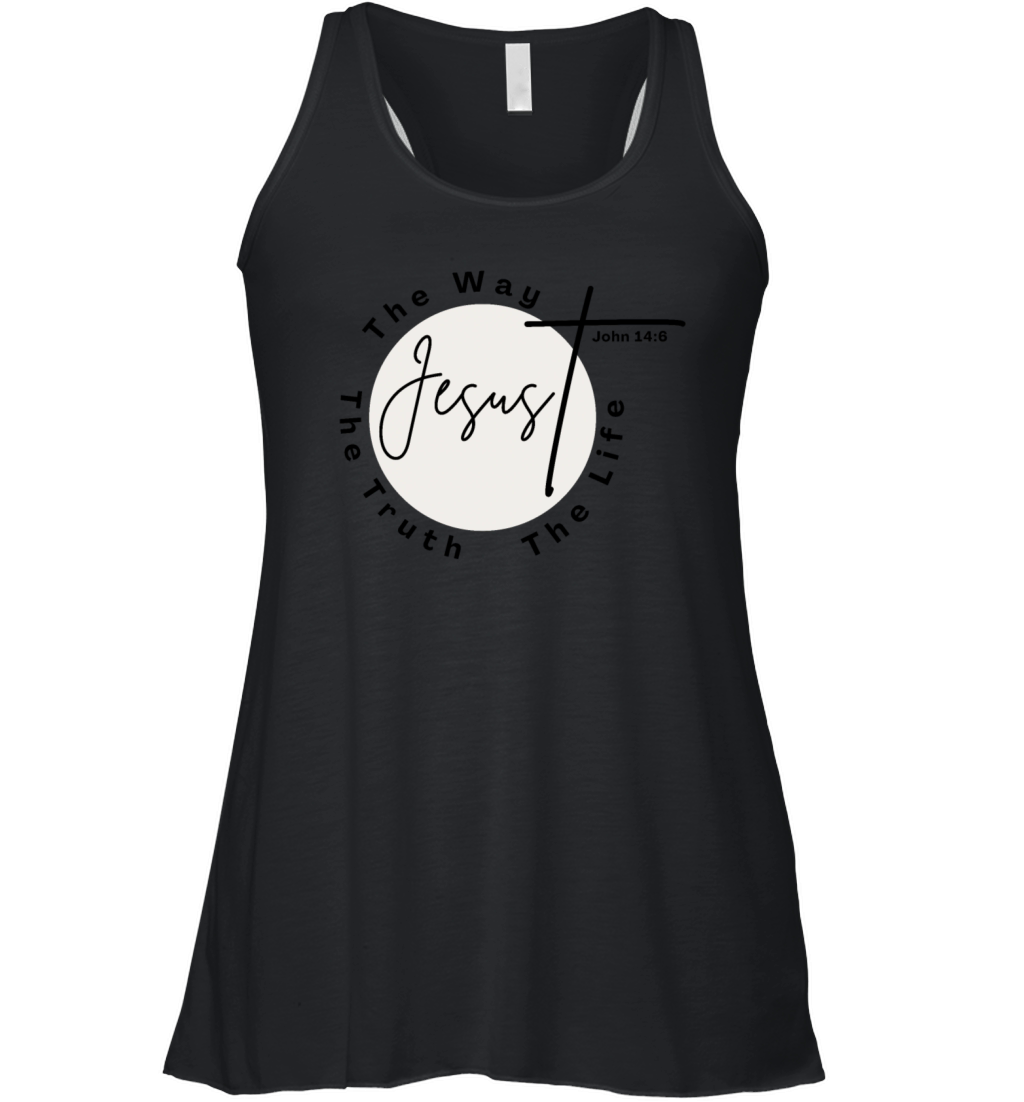 Jesus The Way The Truth The Life Christian Women's Flowy Tank Top