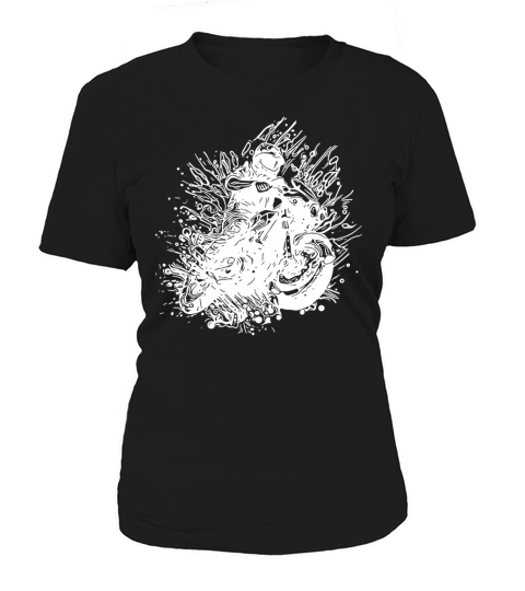 Motorcyclist Road-trip Splash Biker Style Women's T-Shirt