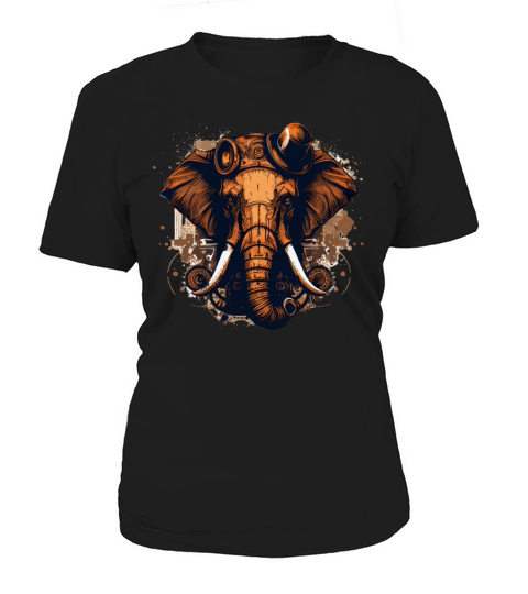 Steampunk Mechanical Elephant Vintage Machine Anim Women's T-Shirt