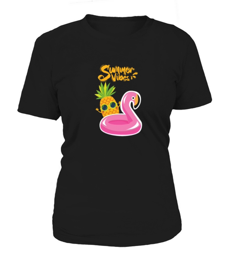 Summer Vibes With Flamingos And Pineapples Women's T-Shirt