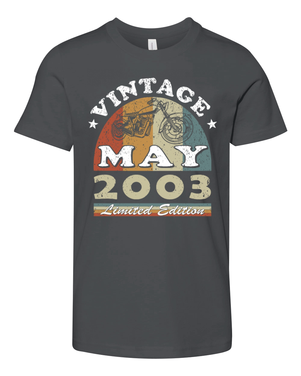 Biker vintage May 2003 20th anniversary Youth Unisex Jersey Tee