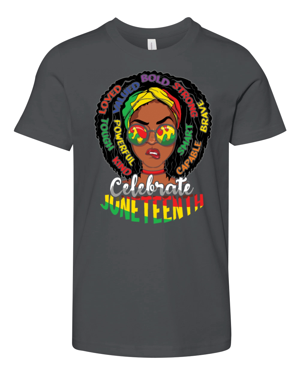 Celebrate Juneteenth Black History Youth Unisex Jersey Tee