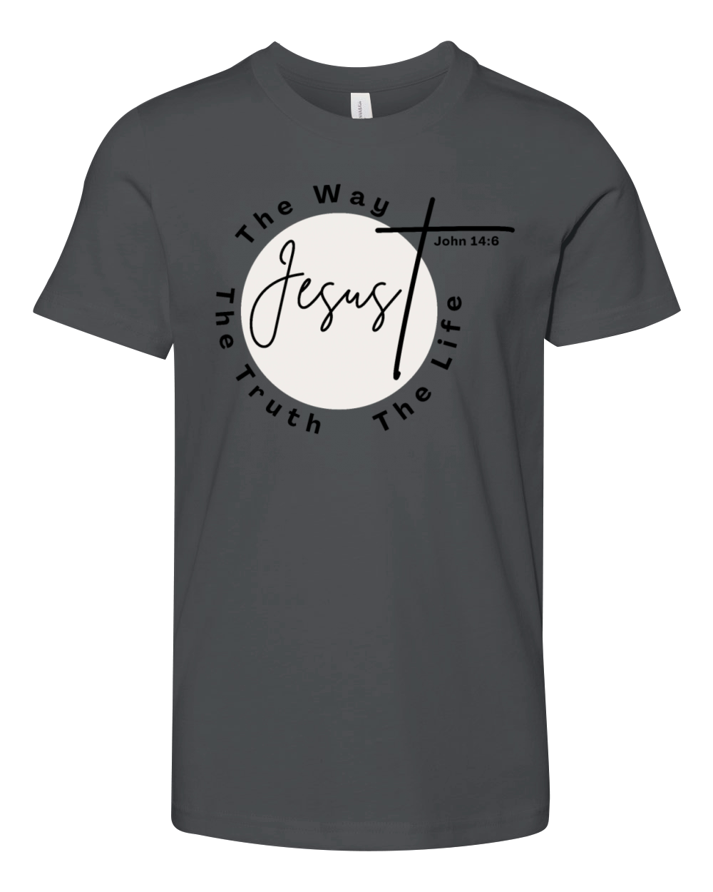 Jesus The Way The Truth The Life Christian Youth Unisex Jersey Tee