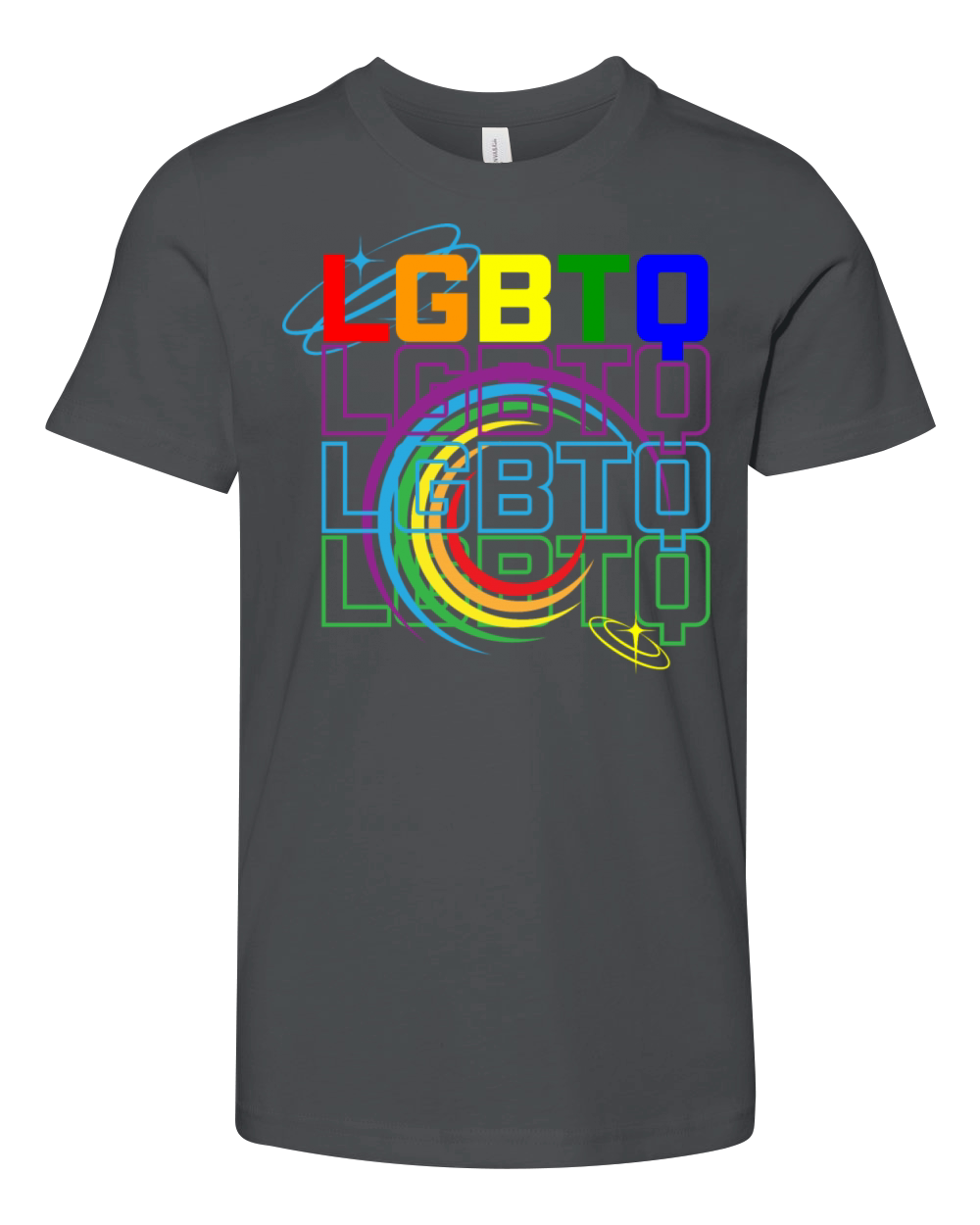 LGBTQ Design Pride Month Rainbow Flag LGBT Youth Unisex Jersey Tee
