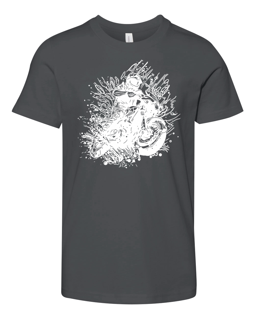 Motorcyclist Road-trip Splash Biker Style Youth Unisex Jersey Tee