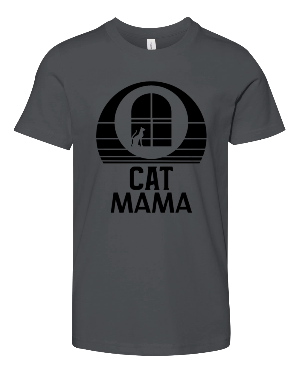 Retro Cat Mom Tee Vintage 80s Style Distressed Youth Unisex Jersey Tee