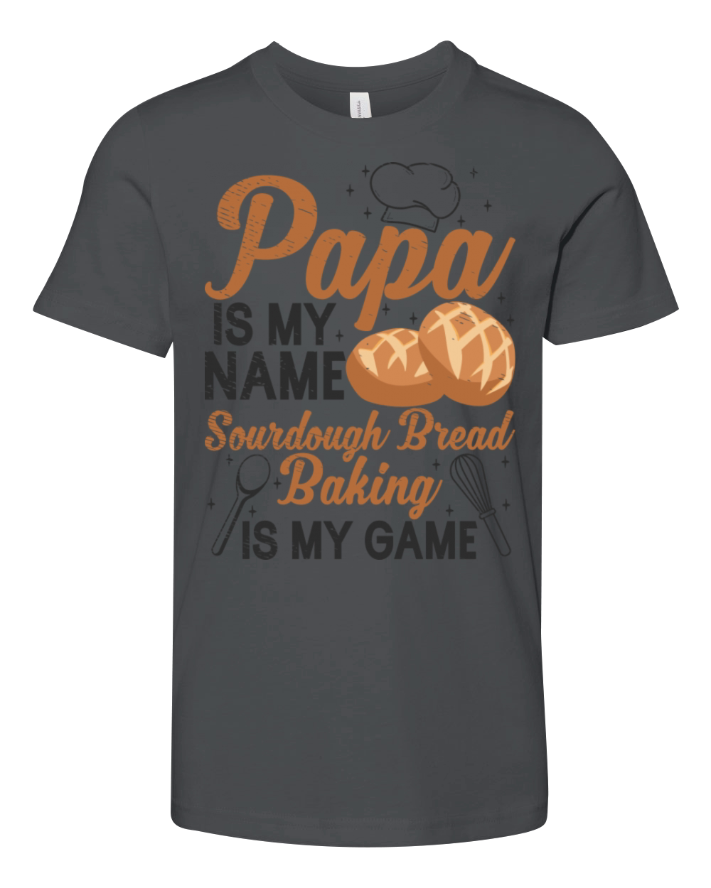 Sourdough Masters Dad Bakers Bread Baking Youth Unisex Jersey Tee