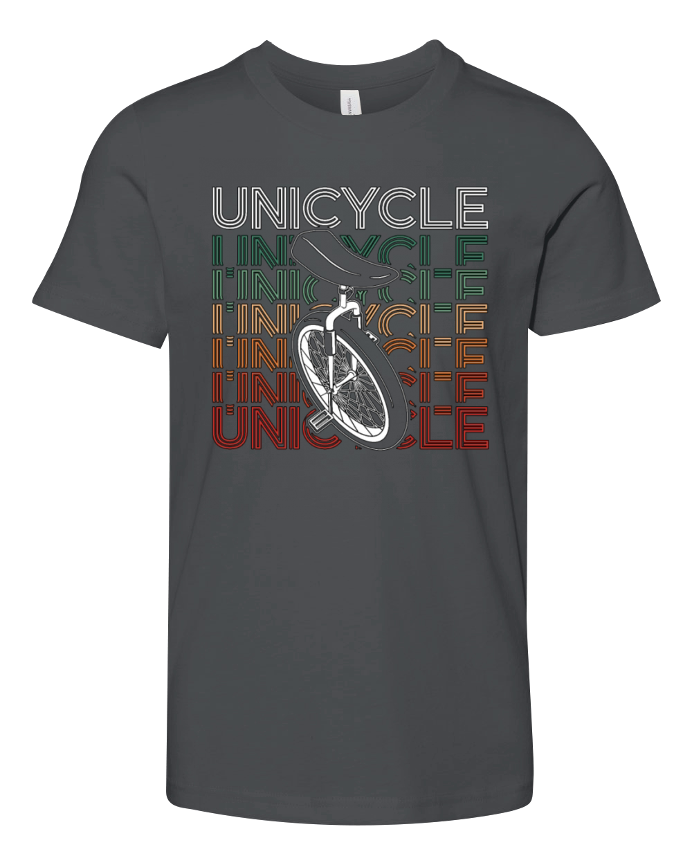 Unicycle Retro Loves Unicycling Cyclist Unicyclist Youth Unisex Jersey Tee
