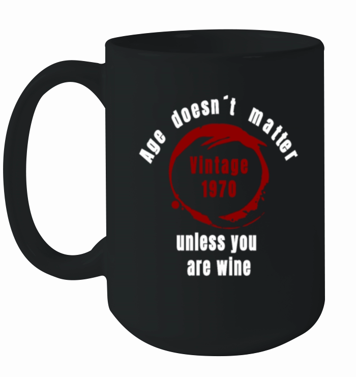 Birthday Gift Vintage 1970 Wine Lover Wine Drinker Ceramic Mug