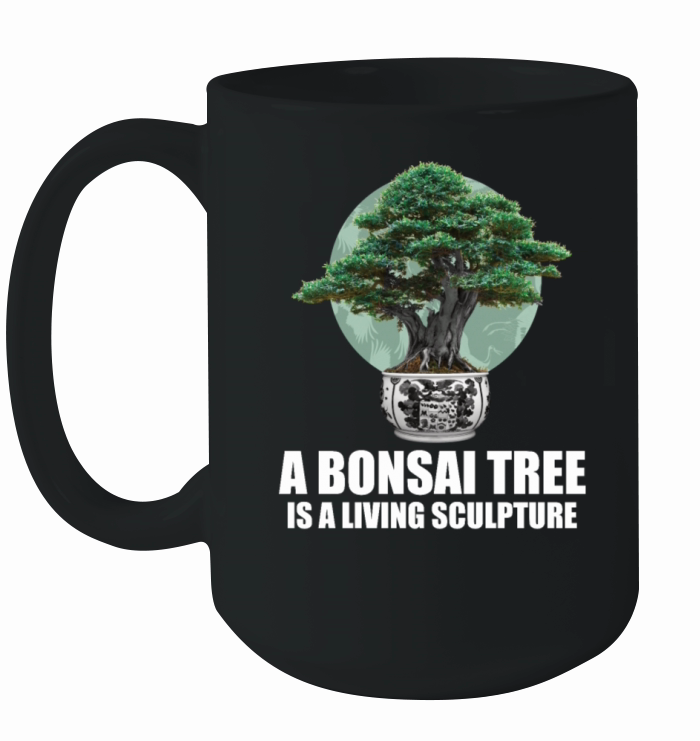 Bonsai Japan Silhouette Gardener Gardening Lover Ceramic Mug