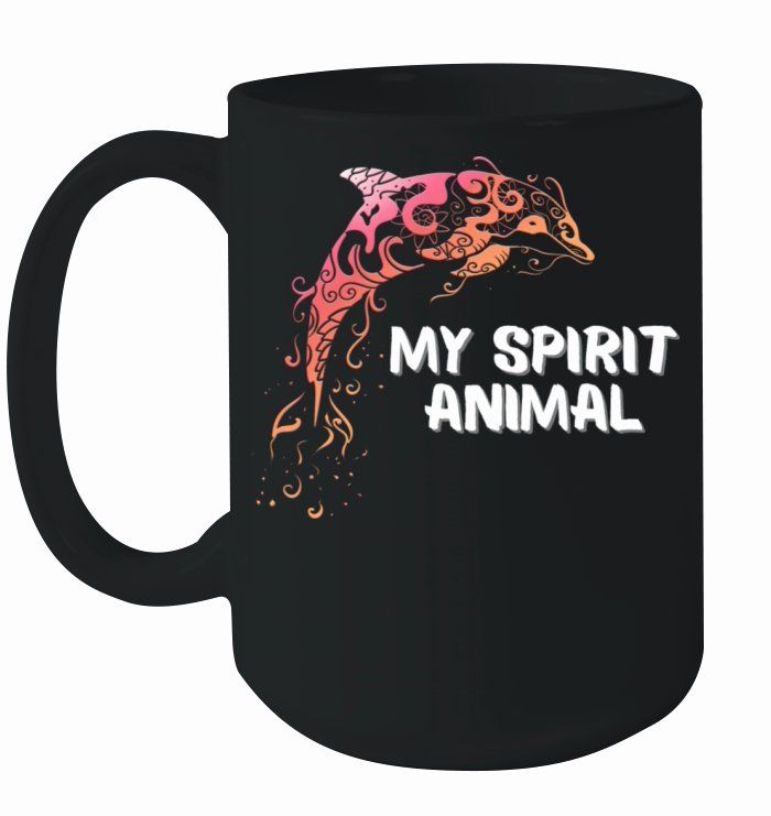 Dolphin Mandala Ceramic Mug