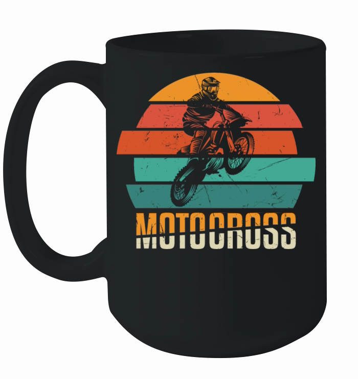 Motocross Stunt Vintage Distressed Ceramic Mug