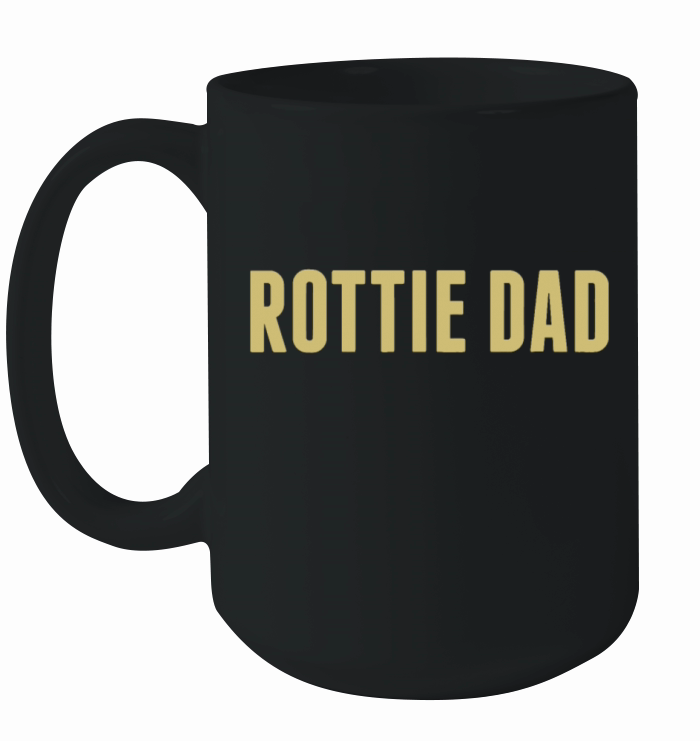 Rottie Dad Rottweiler Dog Vintage Retro Sunset Bea Ceramic Mug